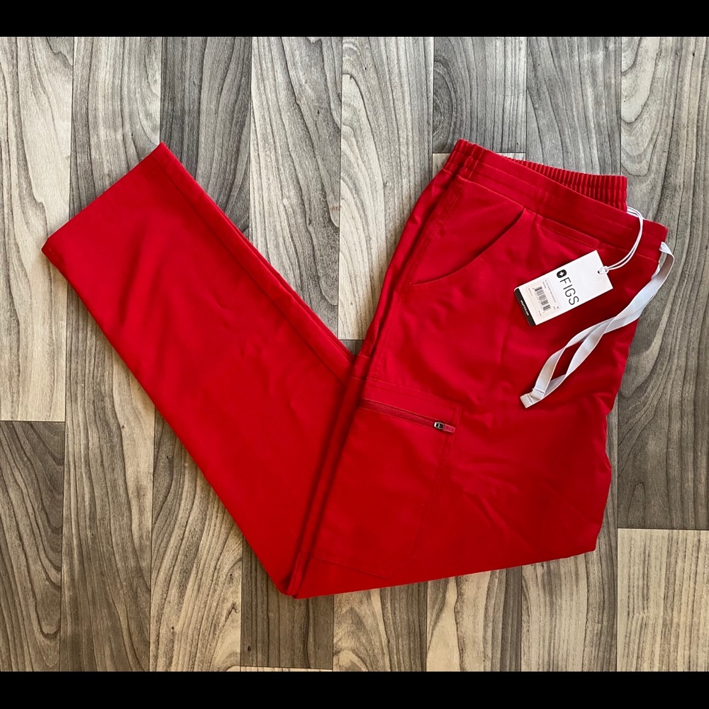 NWT Figs Red scrub pants
